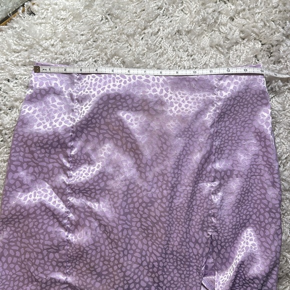 Purple Leopard Print Mini Skirt - Picture 3 of 4
